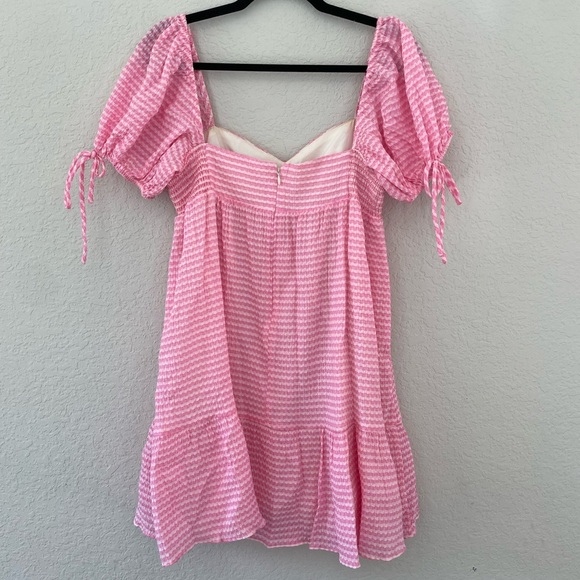 Amanda Uprichard Sicily Dress In Piquette Pink Size Medium - Picture 6 of 8